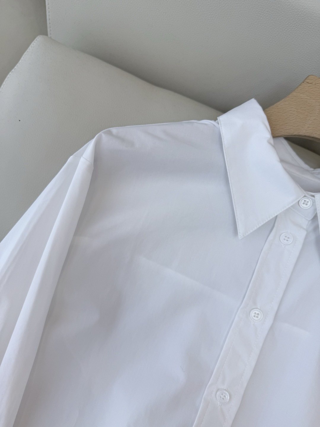 CY081#新款衬衫💕绣花 长款纯棉衬衫 白色 蓝色 SML