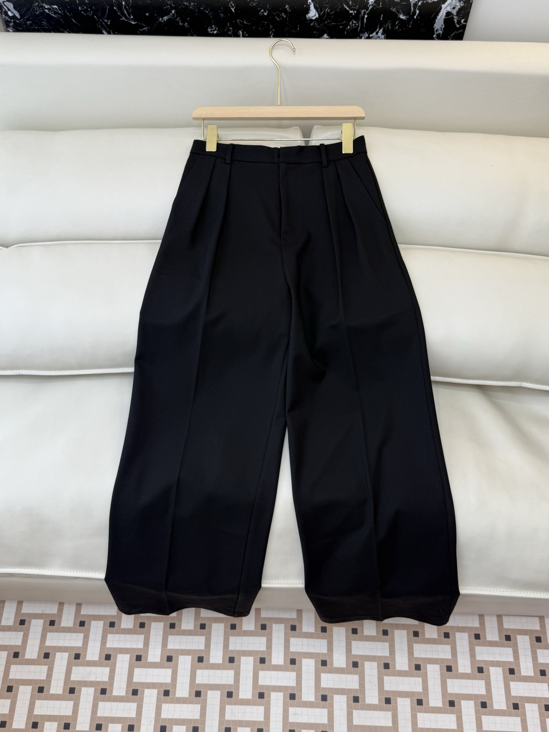 XZ091#新款套装💕YSL 双排扣西装外套➕长裤套装 黑色 SMLXL