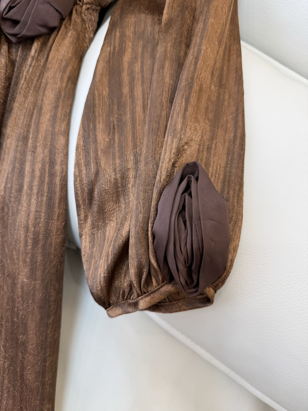 XF046#新款连衣裙💕鎏金岁月 显瘦长袖 连衣裙 黑色 咖色 SM LXL