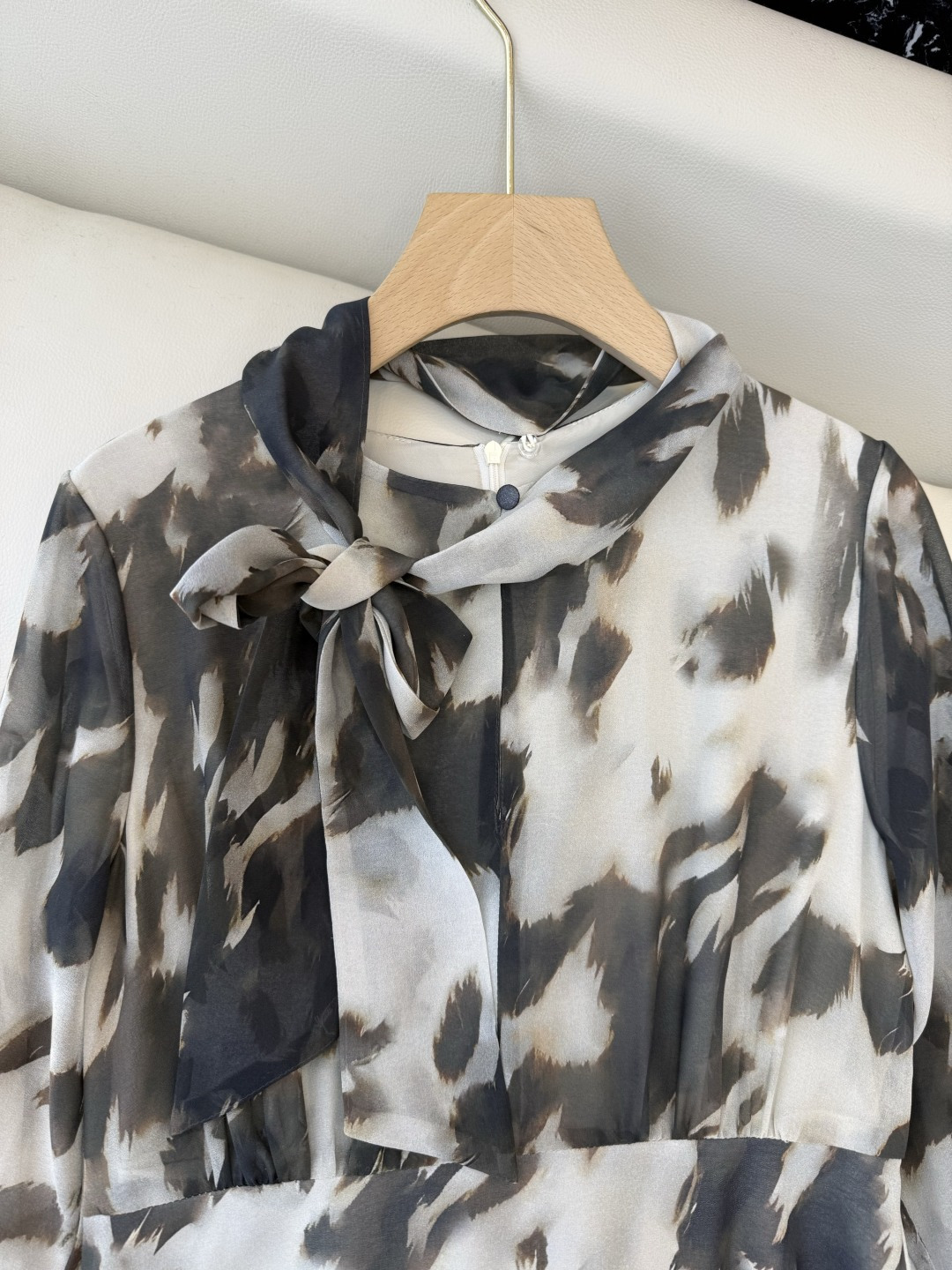 XF054#新款套装💕飘逸印花长袖 长裙 连衣裙 SMLXL