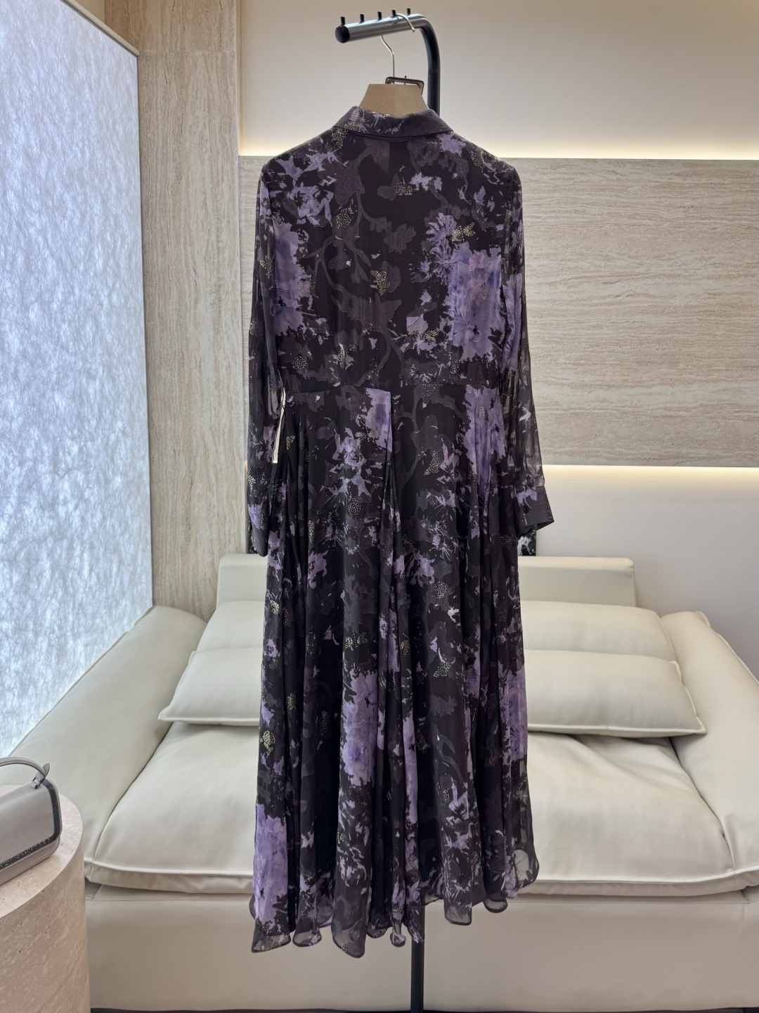 XF057#新款套装💕飘逸印花长袖 长裙 连衣裙 SMLXL