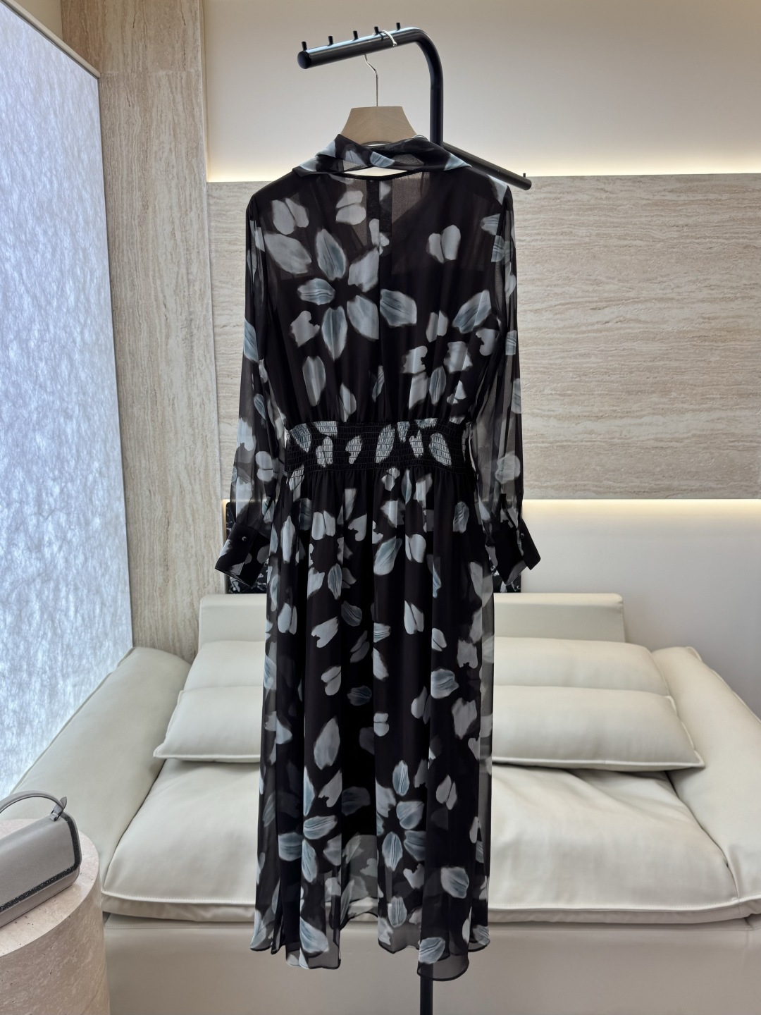 XF061#新款连衣裙💕飘逸印花长袖 长裙 连衣裙 SMLXL