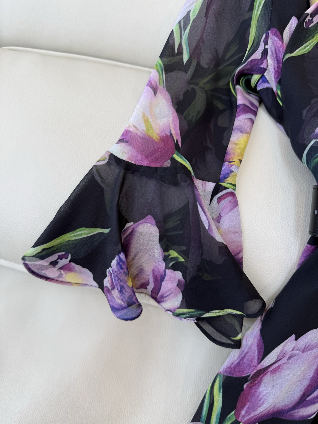 XF052#新款套装💕飘逸印花长袖V领 长裙 连衣裙 SMLXL