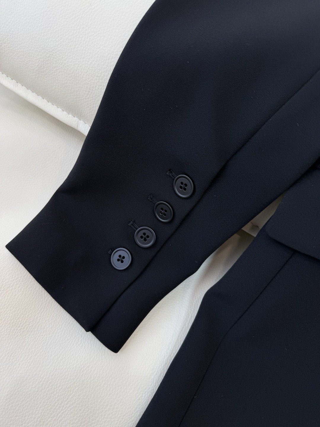 XF064#新款外套💕极简风 V领长西装外套款风衣 黑色 SMLXL