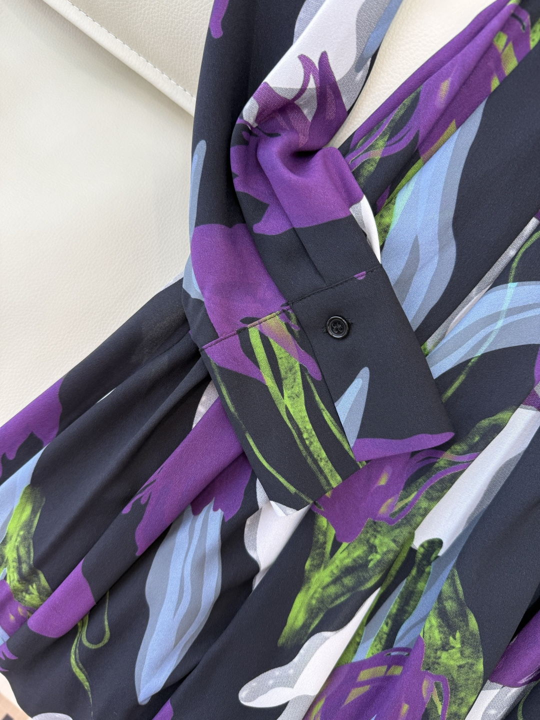 XF051#新款套装💕飘逸印花长袖衬衫款长裙 连衣裙 SMLXL