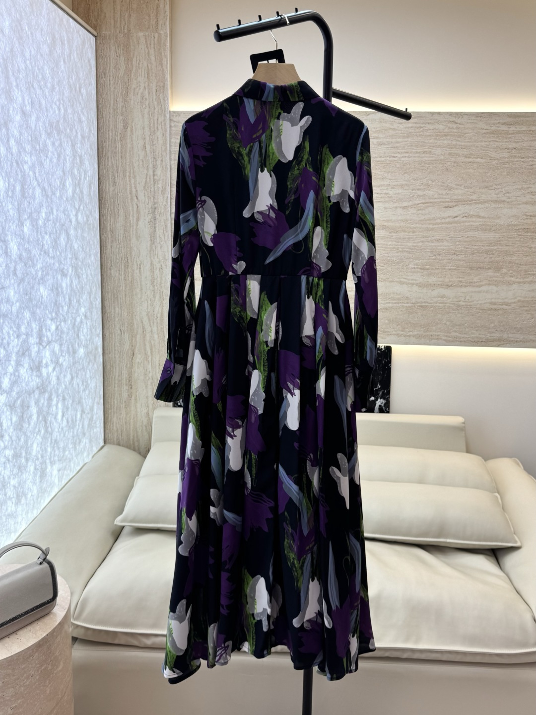 XF051#新款套装💕飘逸印花长袖衬衫款长裙 连衣裙 SMLXL