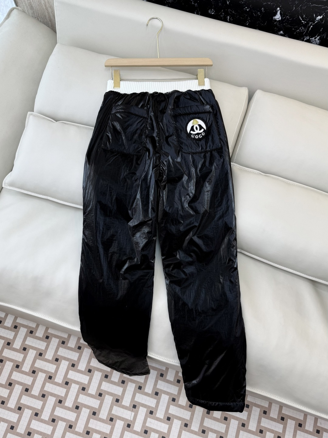 QGL037#新款羽绒裤💕Chanel 羊绒拼接 羽绒裤 黑色 白色 36/38/40/42