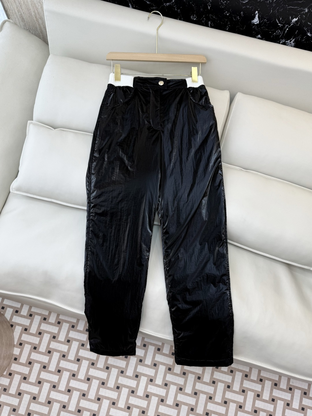 QGL037#新款羽绒裤💕Chanel 羊绒拼接 羽绒裤 黑色 白色 36/38/40/42