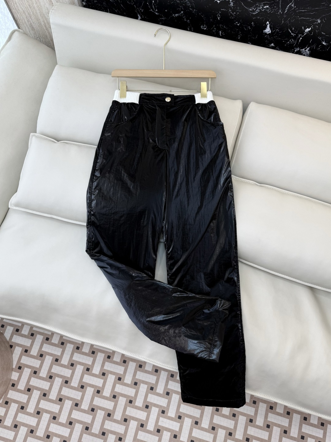 QGL037#新款羽绒裤💕Chanel 羊绒拼接 羽绒裤 黑色 白色 36/38/40/42