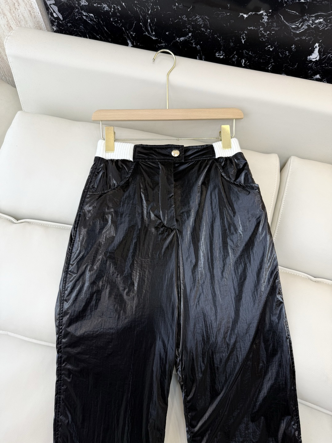 QGL037#新款羽绒裤💕Chanel 羊绒拼接 羽绒裤 黑色 白色 36/38/40/42