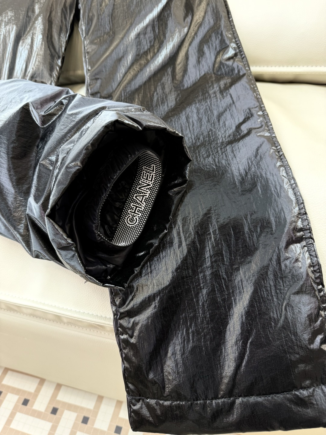 QGL037#新款羽绒裤💕Chanel 羊绒拼接 羽绒裤 黑色 白色 36/38/40/42