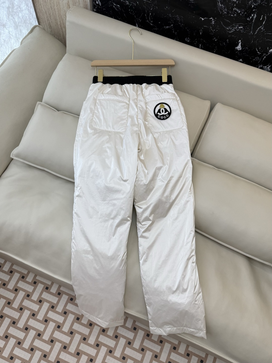 QGL037#新款羽绒裤💕Chanel 羊绒拼接 羽绒裤 黑色 白色 36/38/40/42