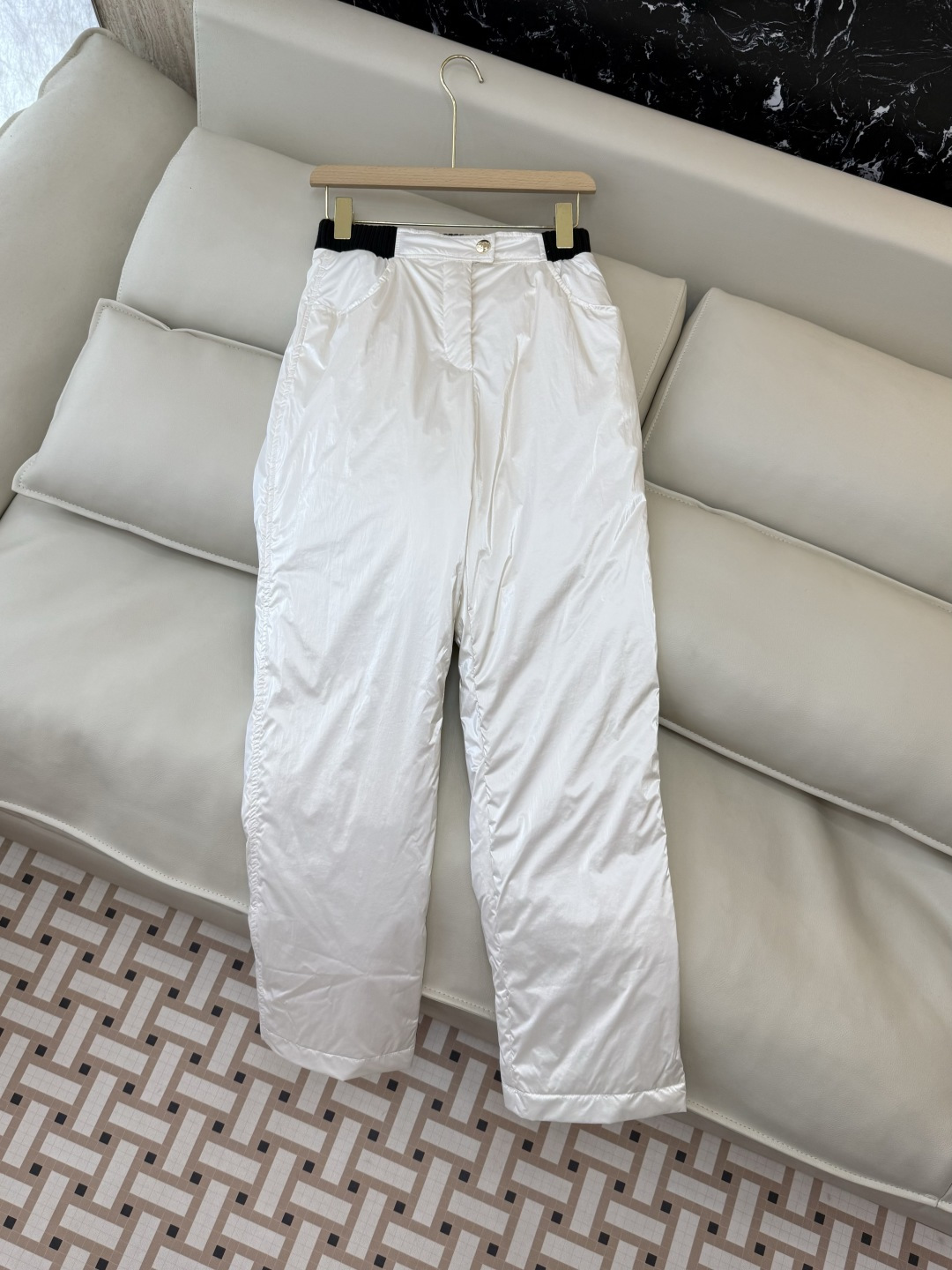 QGL037#新款羽绒裤💕Chanel 羊绒拼接 羽绒裤 黑色 白色 36/38/40/42