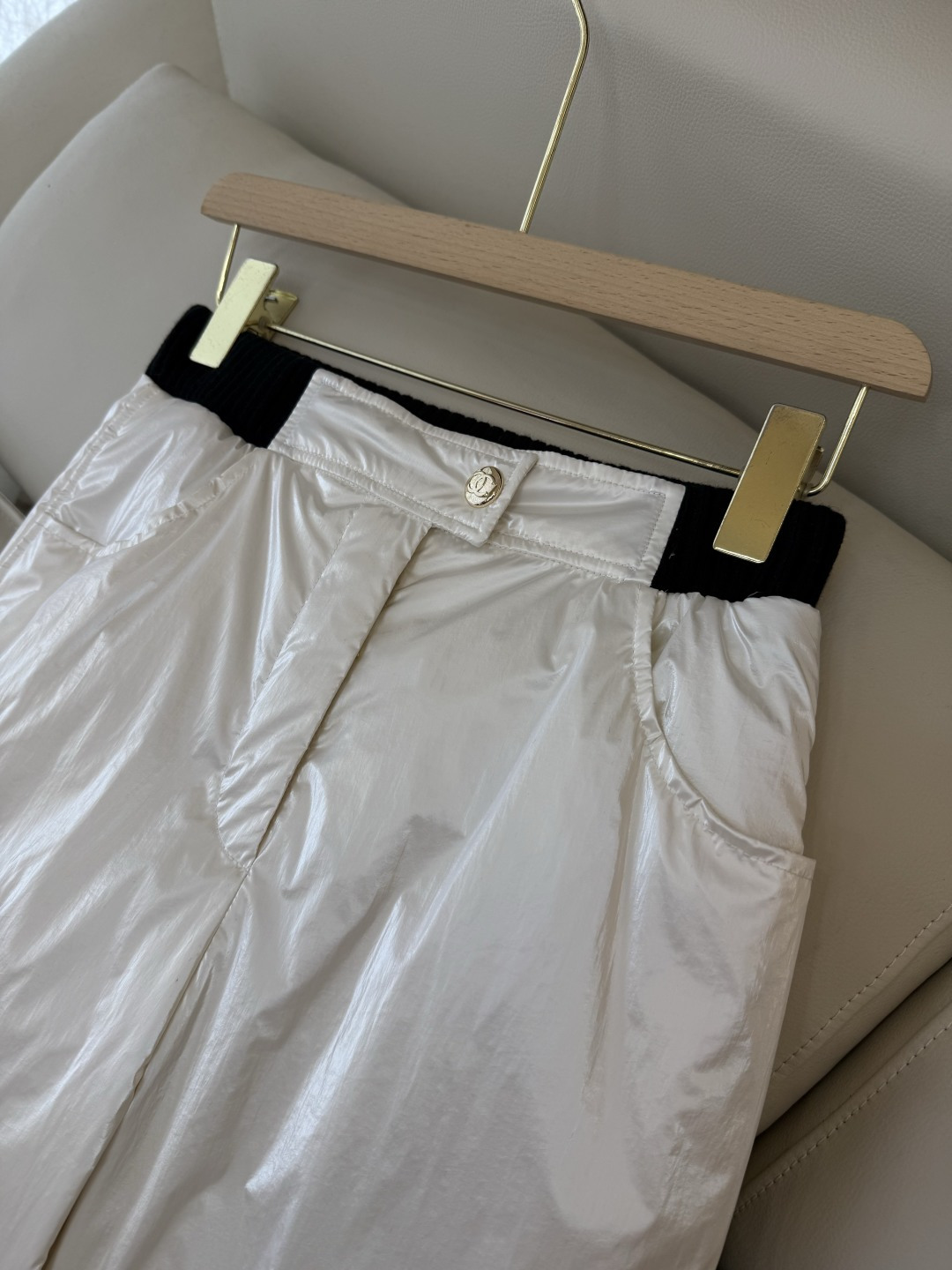 QGL037#新款羽绒裤💕Chanel 羊绒拼接 羽绒裤 黑色 白色 36/38/40/42