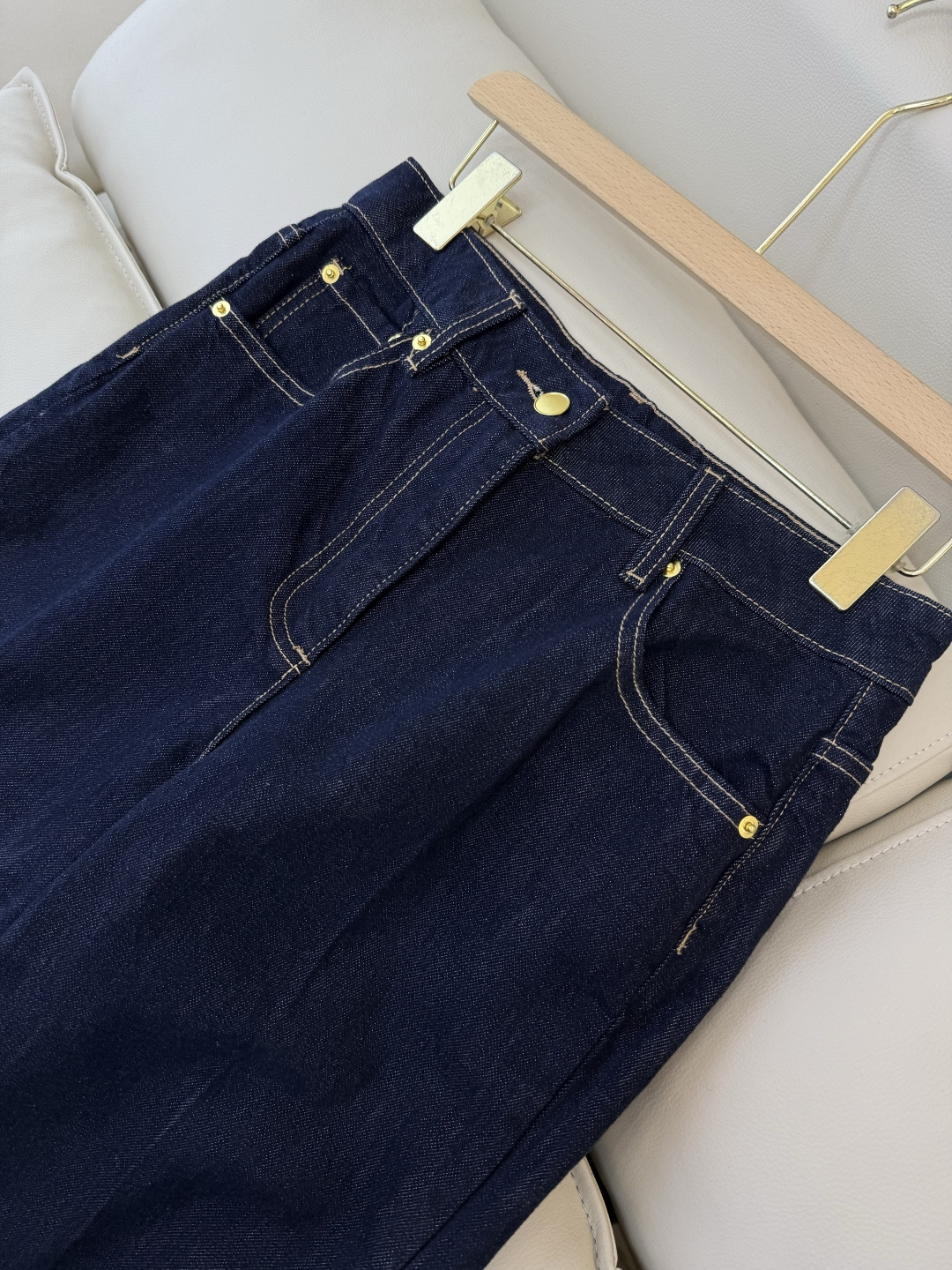 MA010#新款牛仔裤💕LV 老花logo印花 水洗牛仔棉牛仔裤 蓝色 25-30