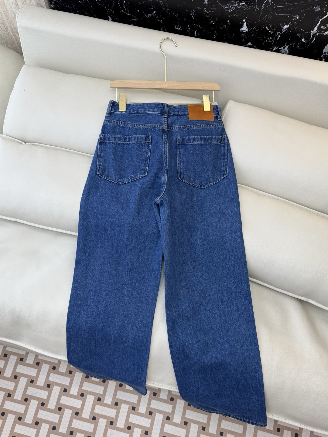 MA006#新款牛仔裤💕Loewe 绣花 水洗牛仔棉牛仔裤 蓝色 25-30