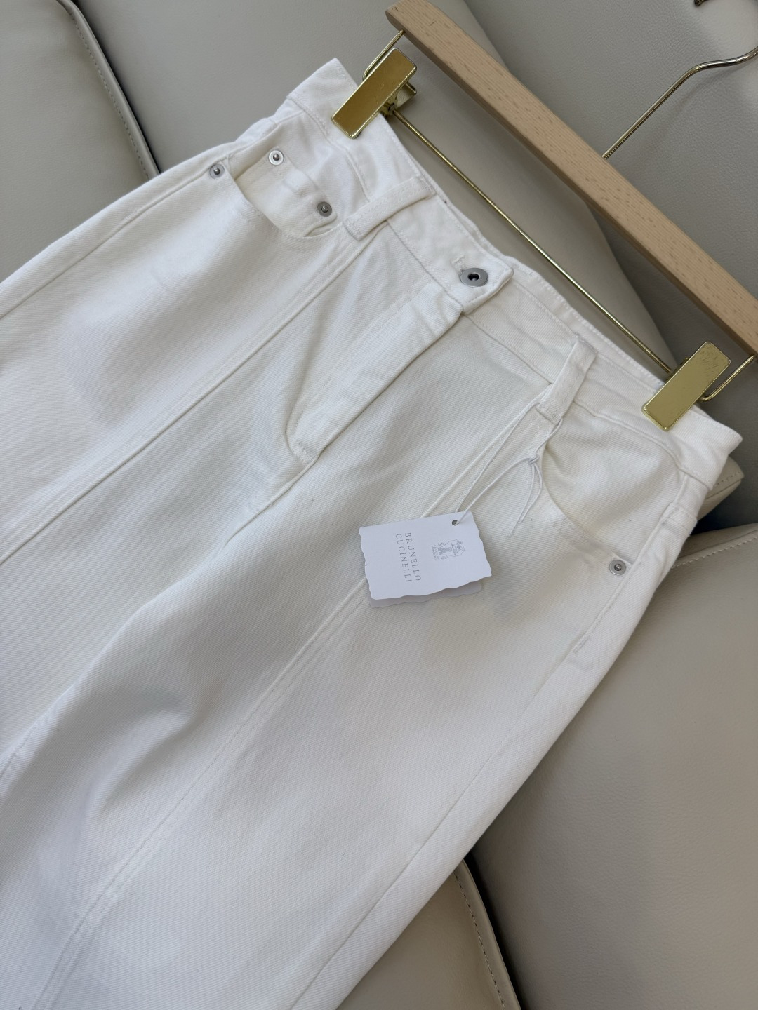 MA007#新款牛仔裤💕BC 水洗牛仔棉牛仔裤 白色 25-30