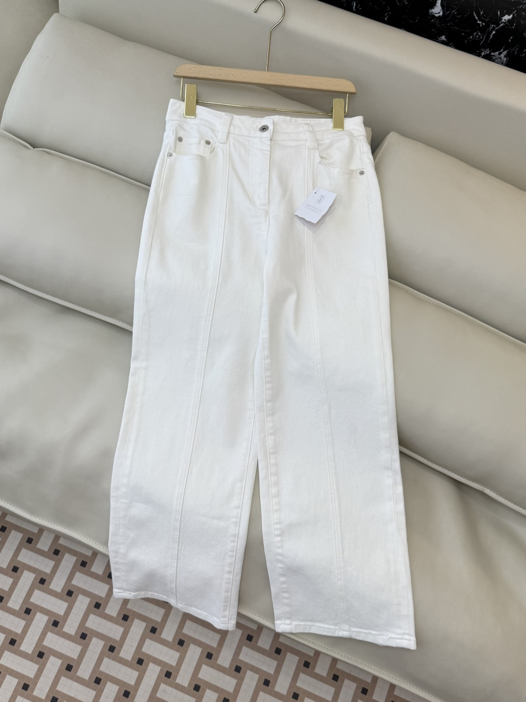 MA007#新款牛仔裤💕BC 水洗牛仔棉牛仔裤 白色 25-30