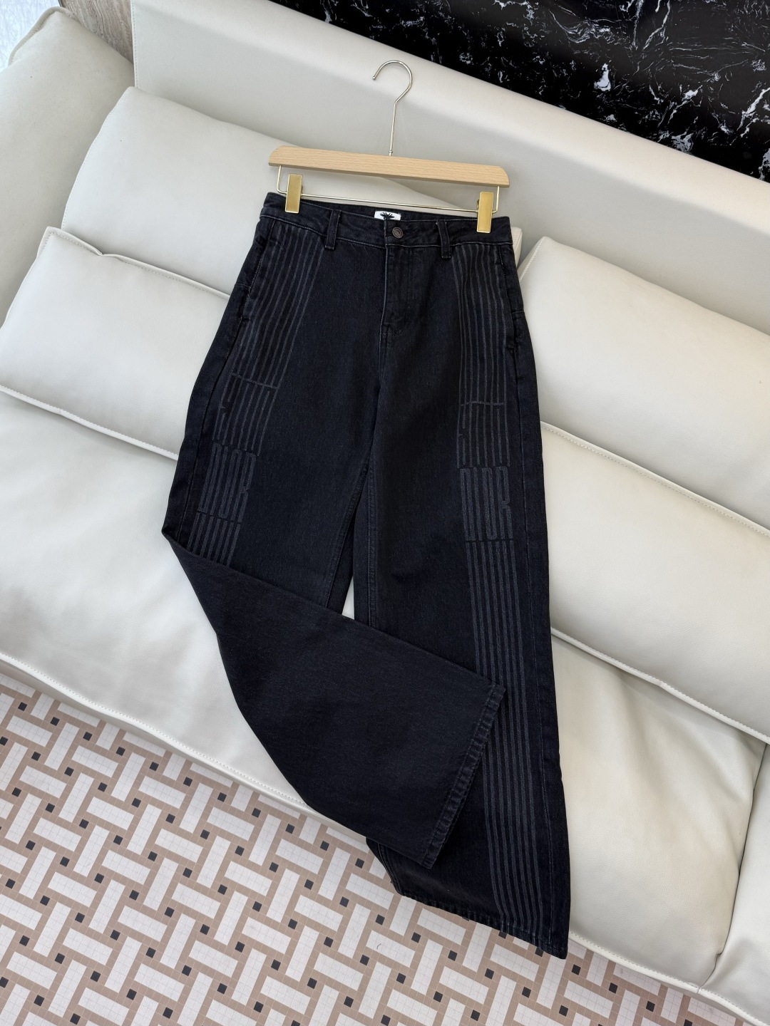 MA001#新款牛仔裤💕Dior 水洗牛仔棉牛仔裤 黑色 蓝色 25-30