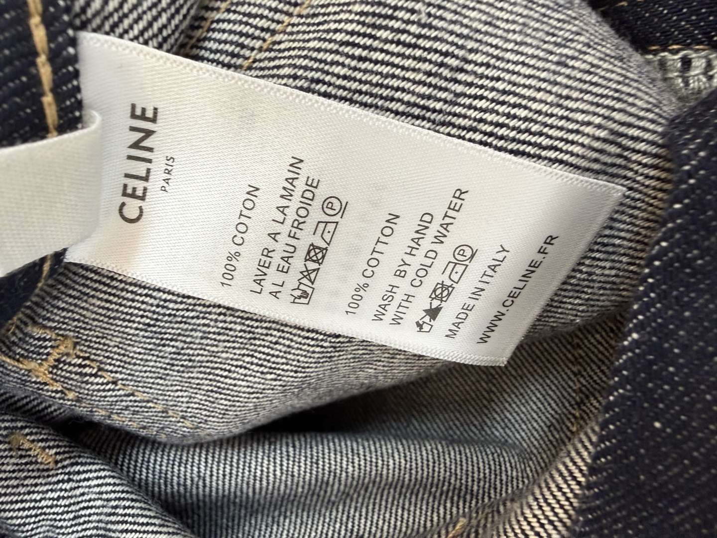 MA012#新款牛仔裤💕Celine 双口袋 水洗牛仔棉牛仔裤 蓝色 25-30