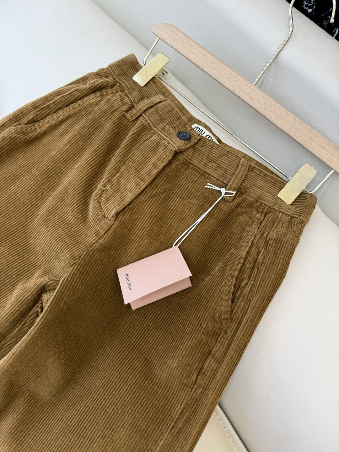 MA002#新款裤子💕miu miu 灯芯绒 秋冬长裤 棕色 25-30