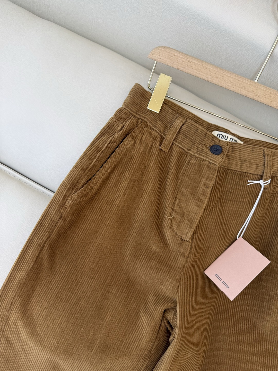 MA002#新款裤子💕miu miu 灯芯绒 秋冬长裤 棕色 25-30