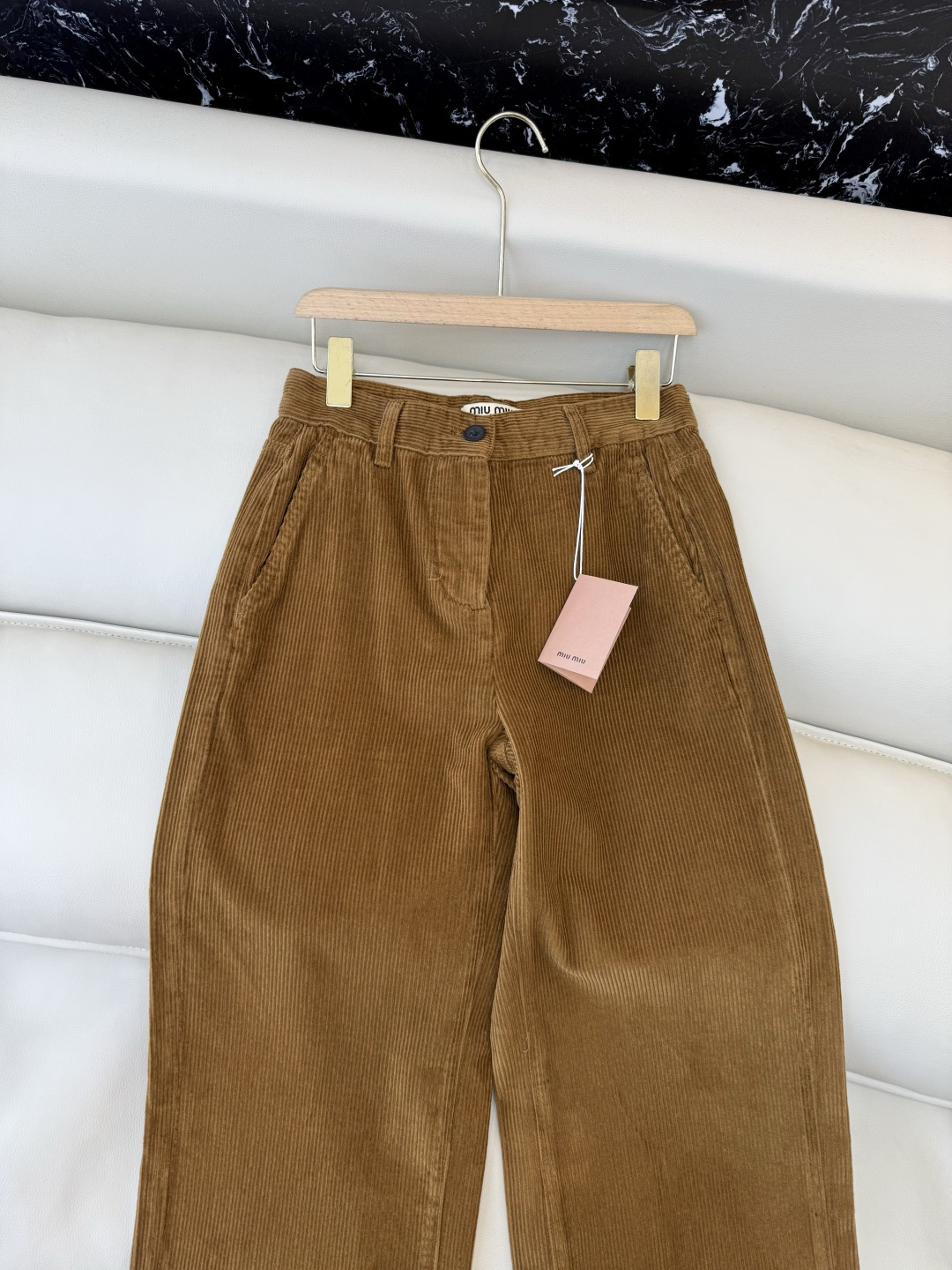 MA002#新款裤子💕miu miu 灯芯绒 秋冬长裤 棕色 25-30