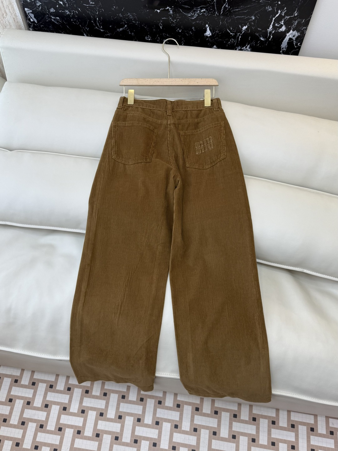 MA002#新款裤子💕miu miu 灯芯绒 秋冬长裤 棕色 25-30