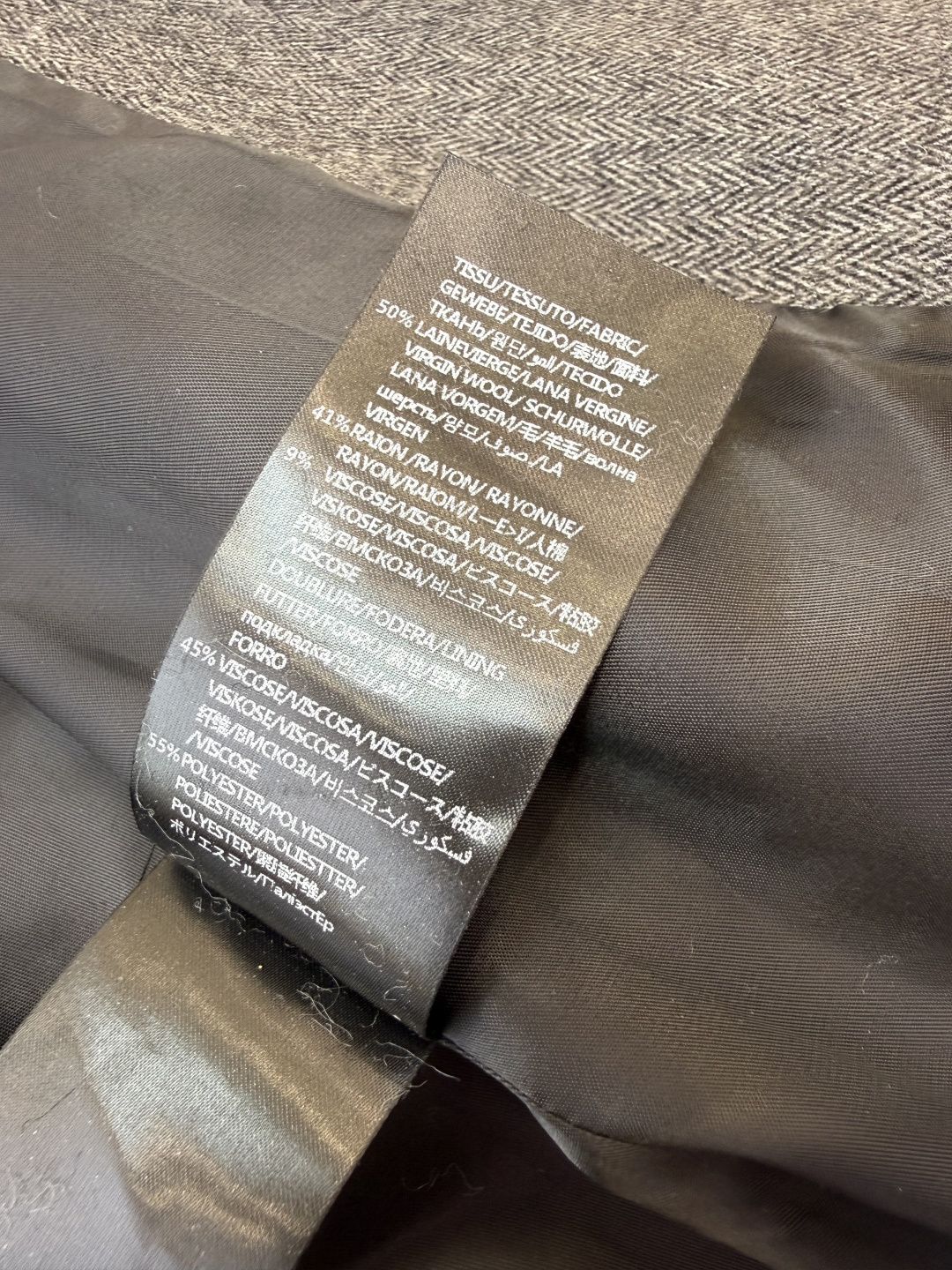 XZ0148#新款外套💕YSL 超级大爆款 50%羊毛 西装料长袖外套 灰色 SMLXL