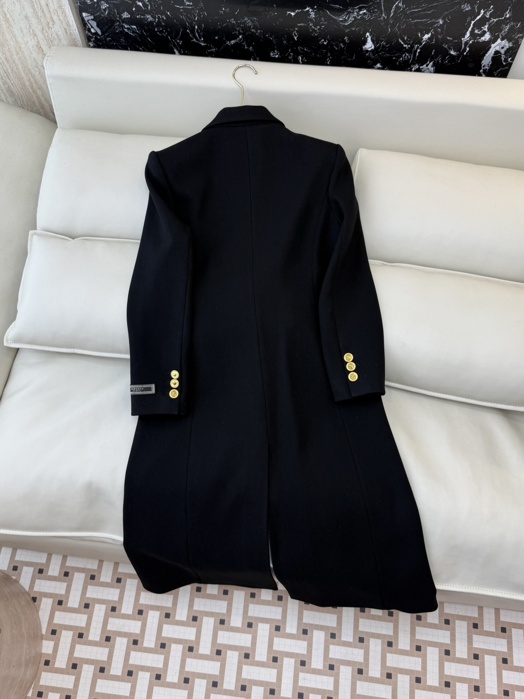 XZ0149#新款外套💕VERSACE 范思哲 30%羊毛 西装料长袖外套 黑色 SMLXL