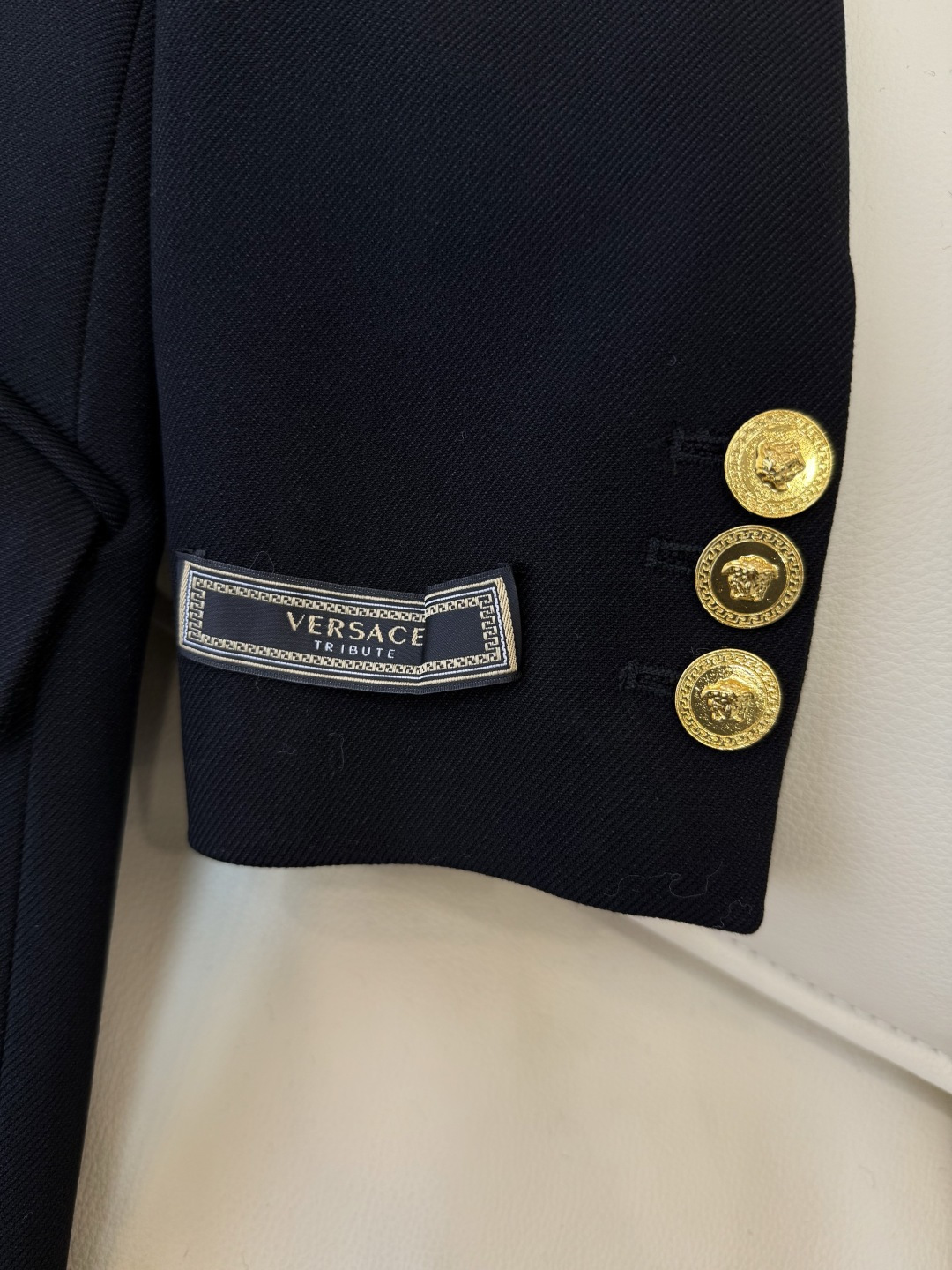 XZ0149#新款外套💕VERSACE 范思哲 30%羊毛 西装料长袖外套 黑色 SMLXL