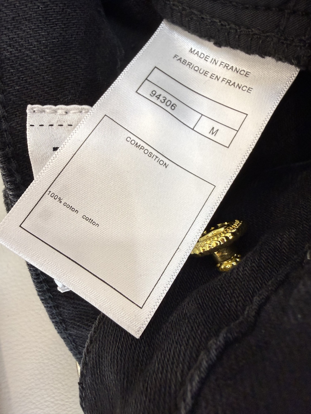 新款牛仔裤💕chanel 牛仔长裤 黑色 蓝色 SMLXL