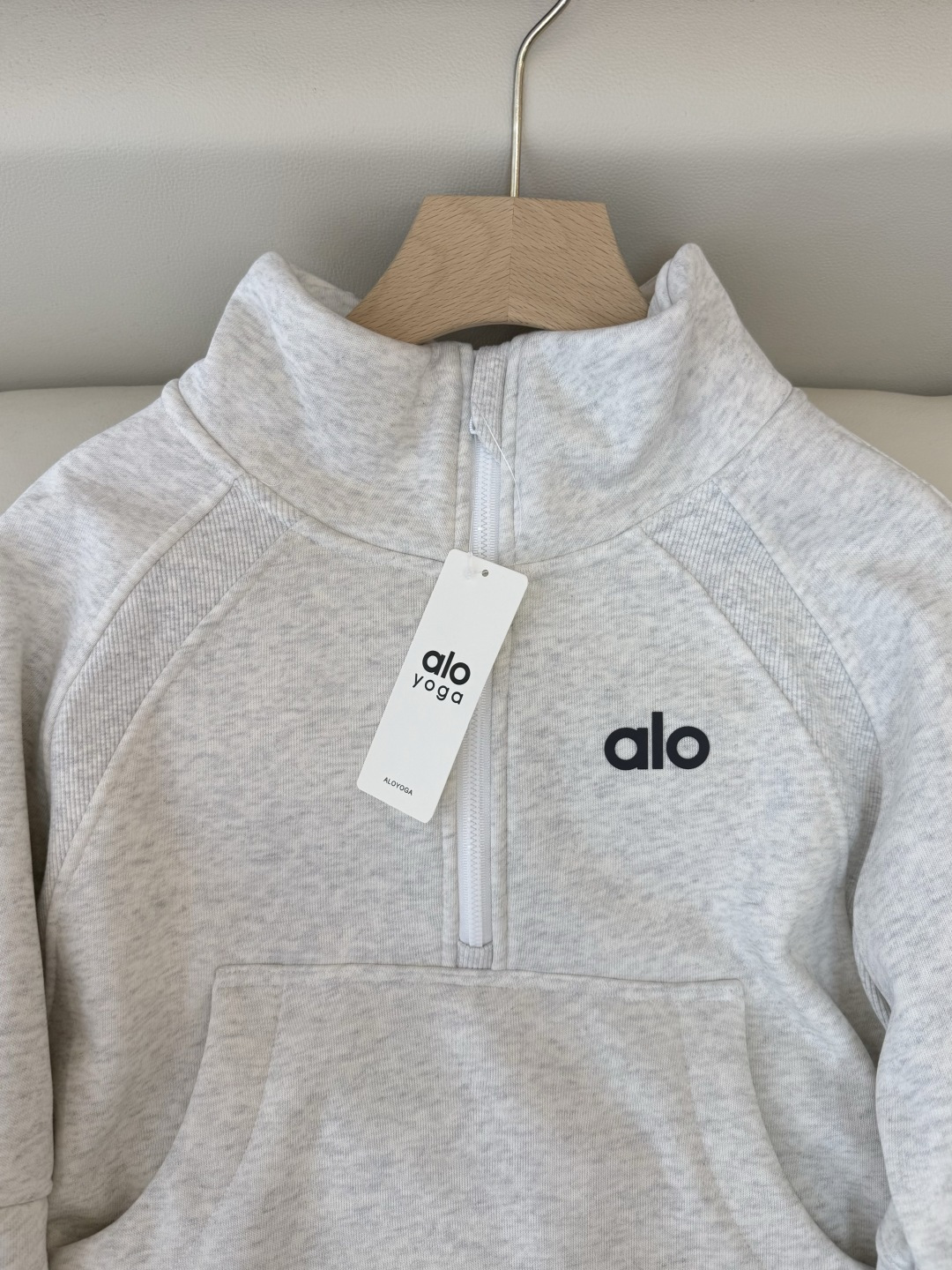 新款套装💕Alo 加绒卫衣➕长裤套装 黑色 灰色 米色 粉色 SMLXL