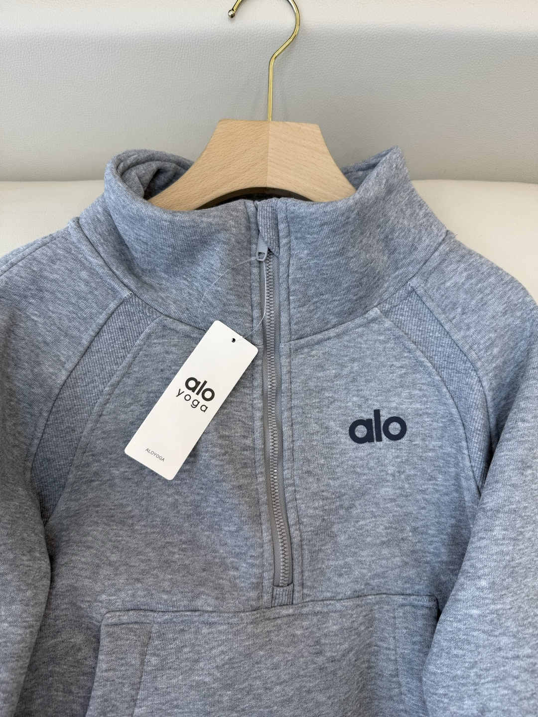 新款套装💕Alo 加绒卫衣➕长裤套装 黑色 灰色 米色 粉色 SMLXL