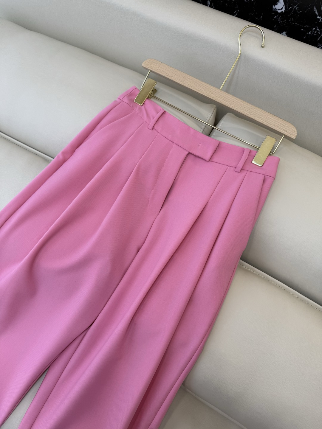 XF048#新款套装💕桃粉色 长袖衬衫➕长裤套装 粉色 SMLXL