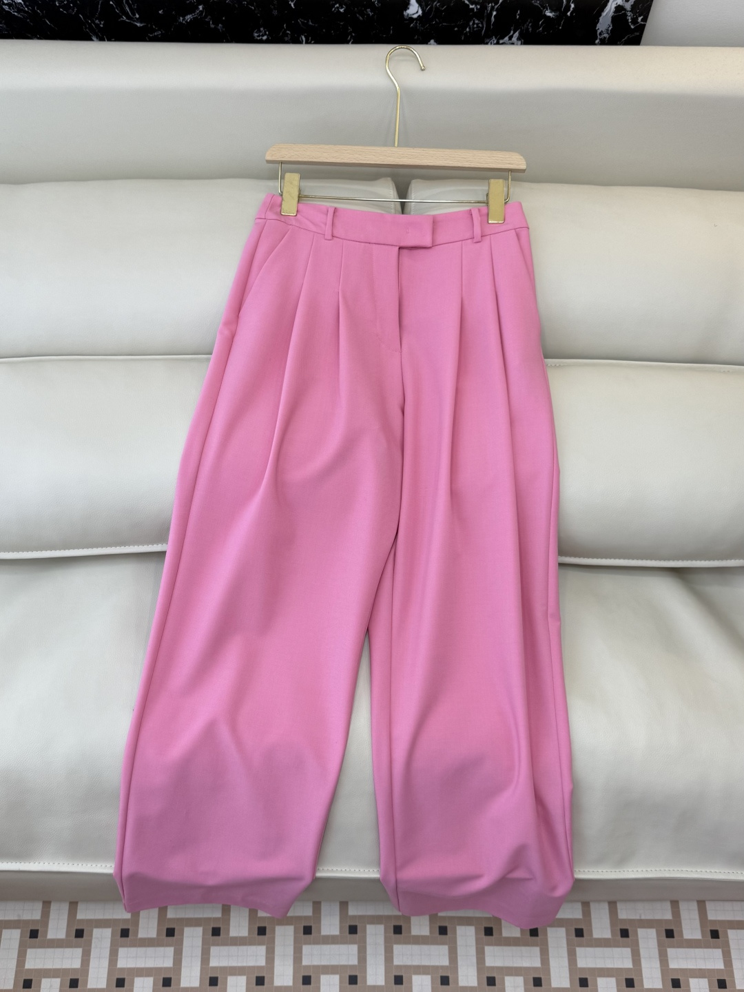 XF048#新款套装💕桃粉色 长袖衬衫➕长裤套装 粉色 SMLXL