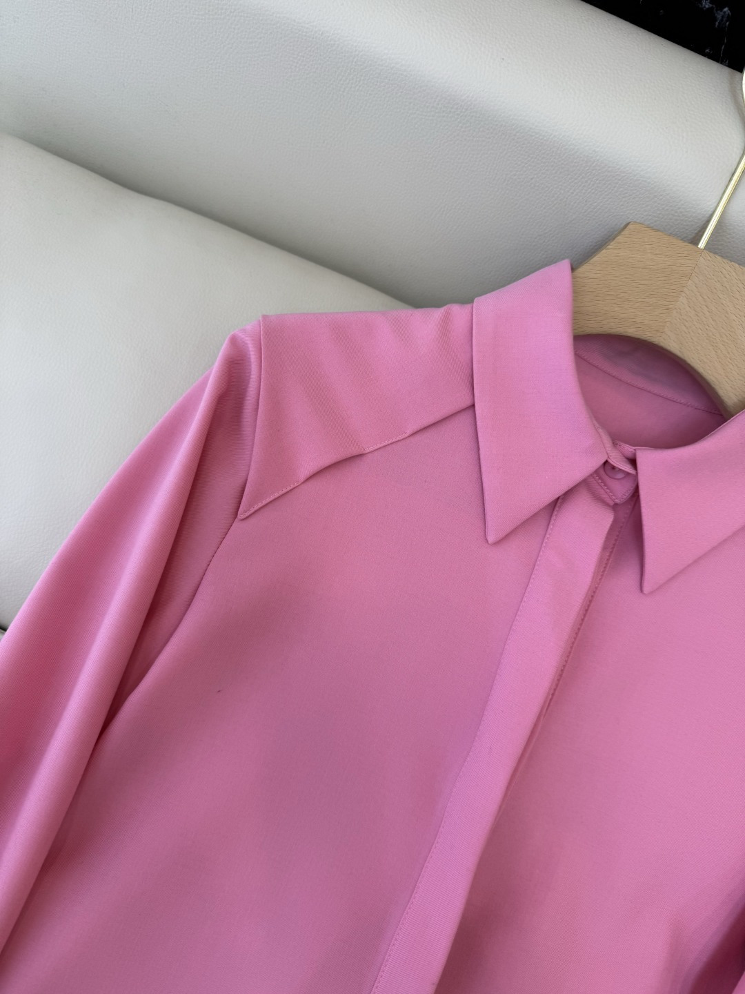 XF048#新款套装💕桃粉色 长袖衬衫➕长裤套装 粉色 SMLXL