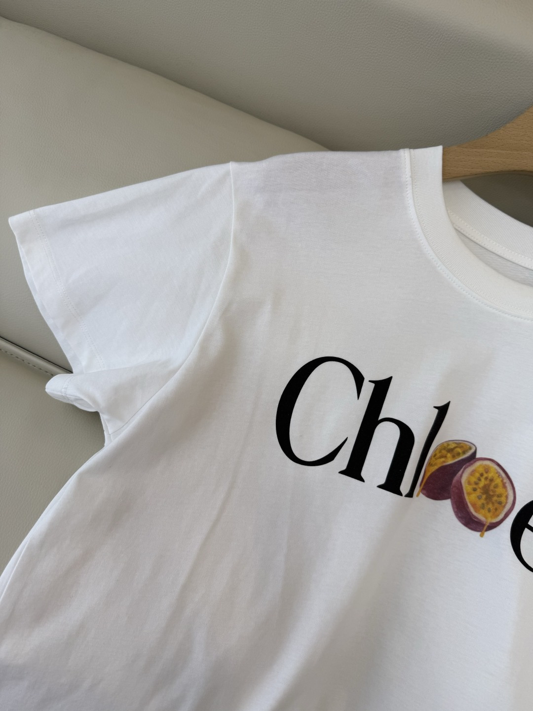 CK048#新款T恤💕Chloe 最新爆款 百香果 印花字母logo 短袖T恤 SML