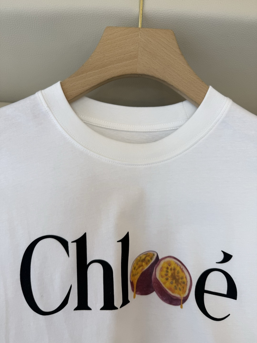 CK048#新款T恤💕Chloe 最新爆款 百香果 印花字母logo 短袖T恤 SML