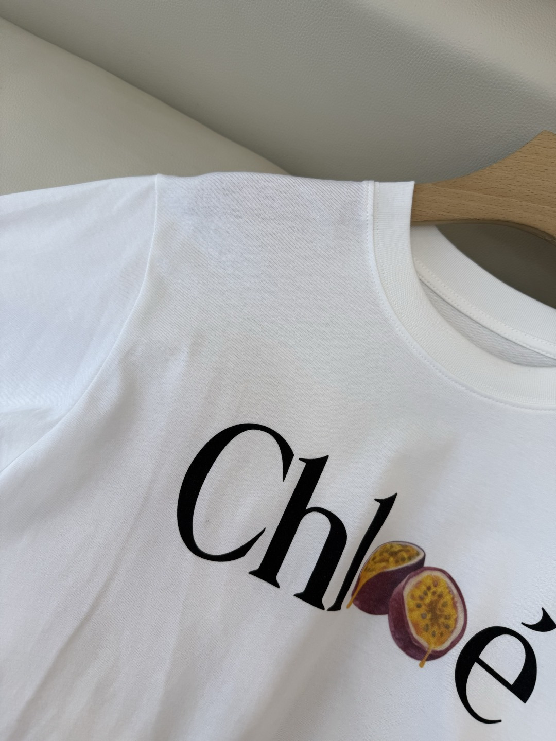 CK048#新款T恤💕Chloe 最新爆款 百香果 印花字母logo 短袖T恤 SML