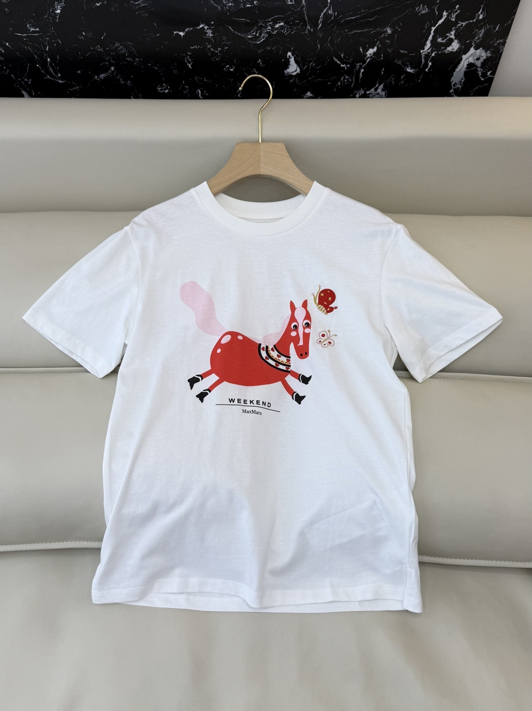 CK045#新款T恤💕Max weekend 小马印花字母logo 短袖T恤 SML