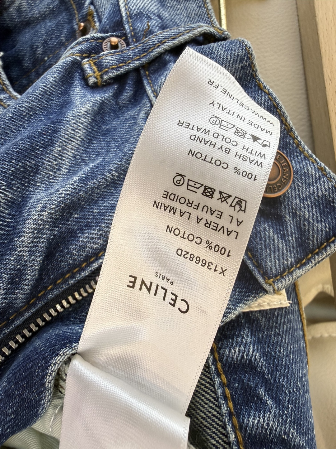 CK040#牛仔裤新款💕Celine 显瘦显腿长 弹力棉 牛仔裤 蓝色 S-XL