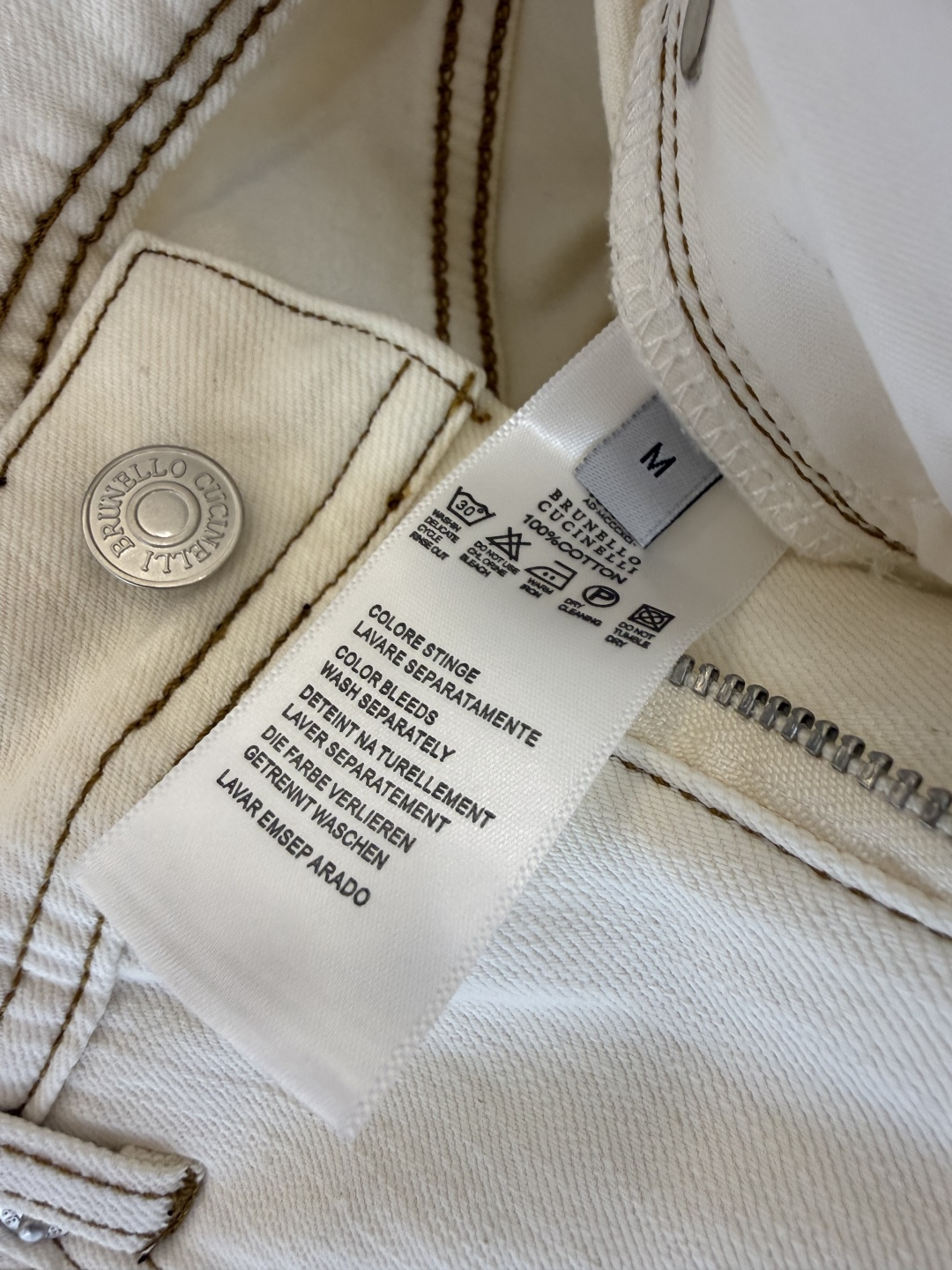 CK039#牛仔裤新款💕BC 明线设计 显瘦显腿长水洗棉 牛仔裤 白色 S-XL