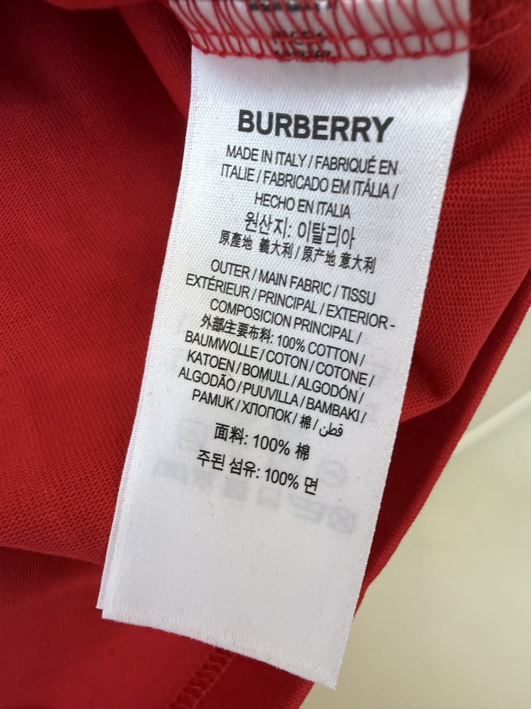 QG0135#新款T恤💕Bur 刺绣小马 logo 短袖T恤 白色 红色 SML