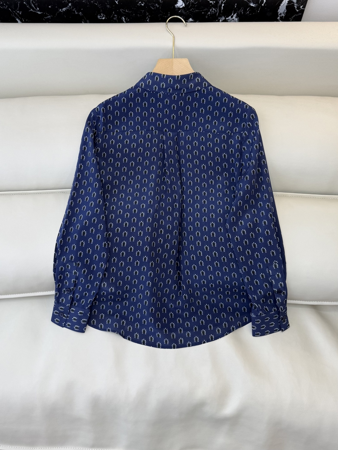 BS1062#新款衬衫💕100% 真丝印花长袖衬衫 SMLXL