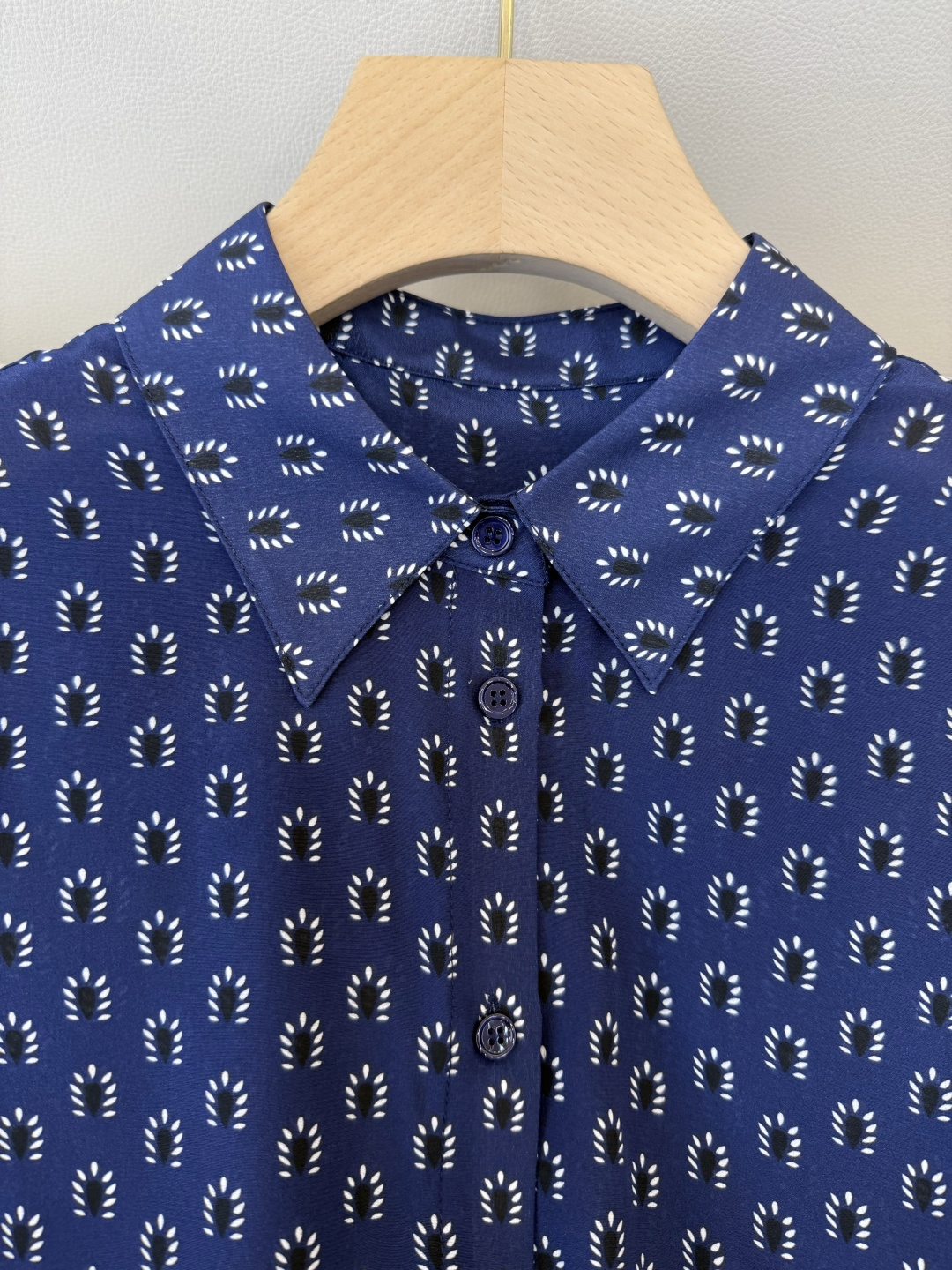 BS1062#新款衬衫💕100% 真丝印花长袖衬衫 SMLXL