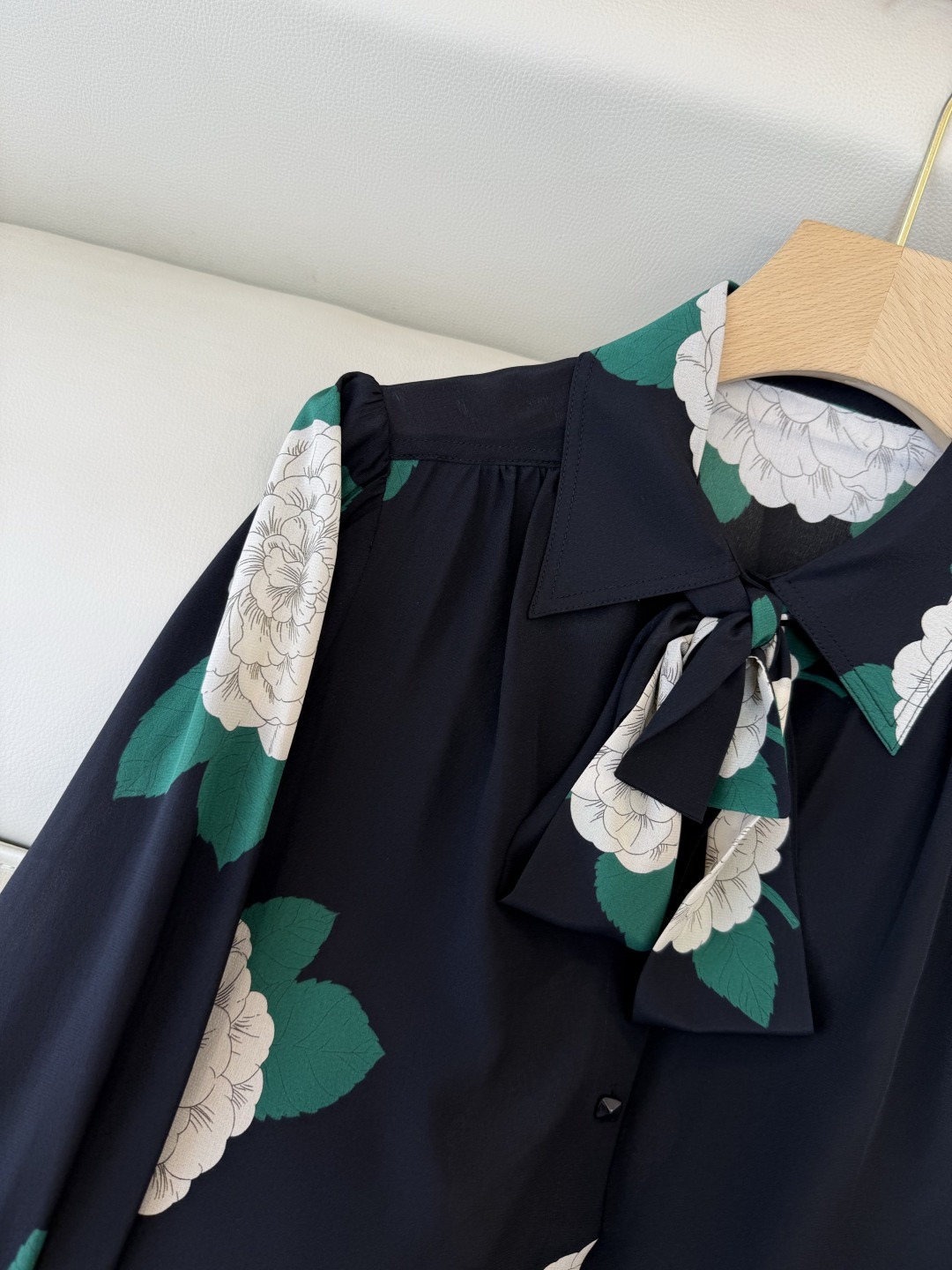 BS1068#新款衬衫💕Valentino 100% 真丝印花长袖衬衫 SMLXL