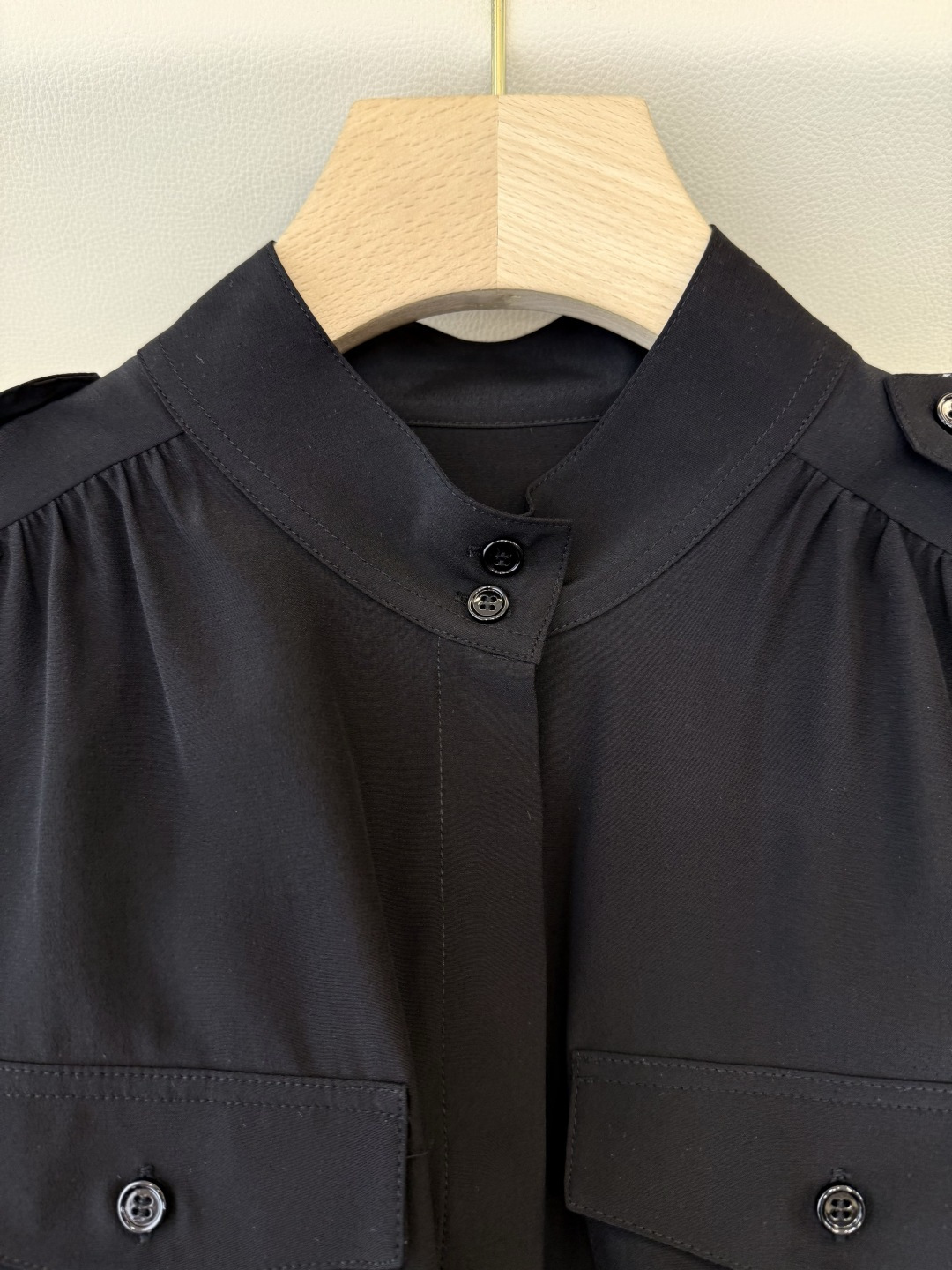 BS1061#新款衬衫💕极简风 100% 真丝纯色 长袖衬衫 黑色 白色 SMLXL