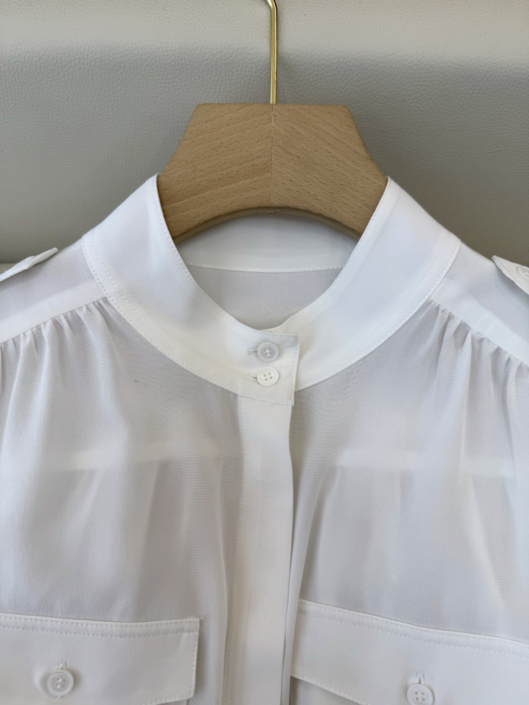 BS1061#新款衬衫💕极简风 100% 真丝纯色 长袖衬衫 黑色 白色 SMLXL