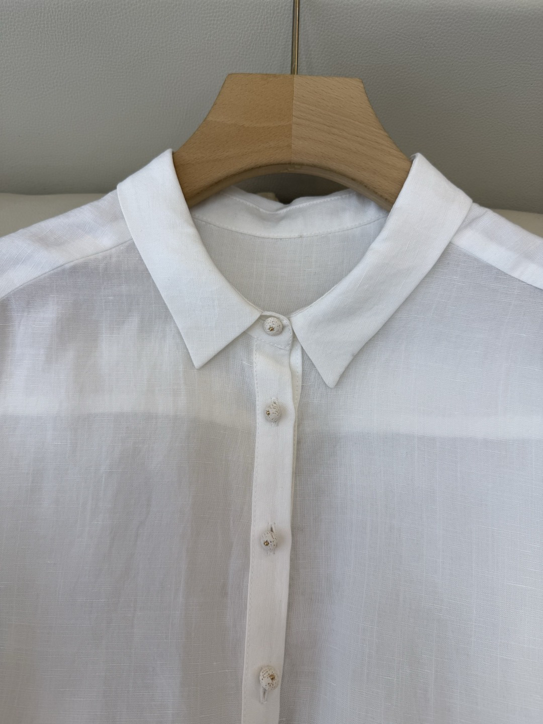 SY003#新款衬衫‼️zimm* 30% 亚麻 镂空刺绣衬衫 白色 SMLXL